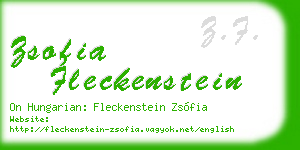 zsofia fleckenstein business card