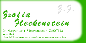 zsofia fleckenstein business card